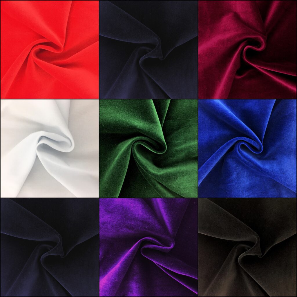 44" Wide Cotton Velvet Discount Fabrics