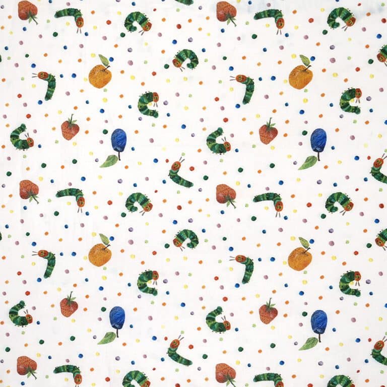 The Hungry Caterpillar Fabric 100 Cotton Official Licence 55 Wide Discount Fabrics