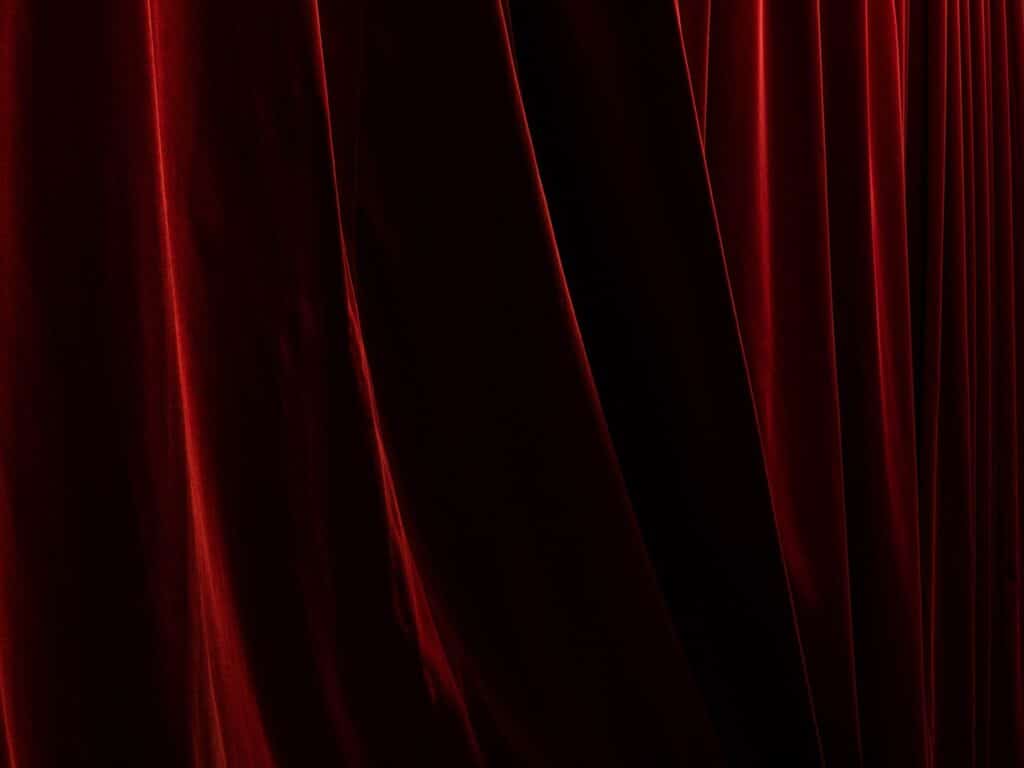 red velvet curtains