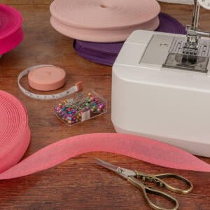 display of double folded bias binding tape