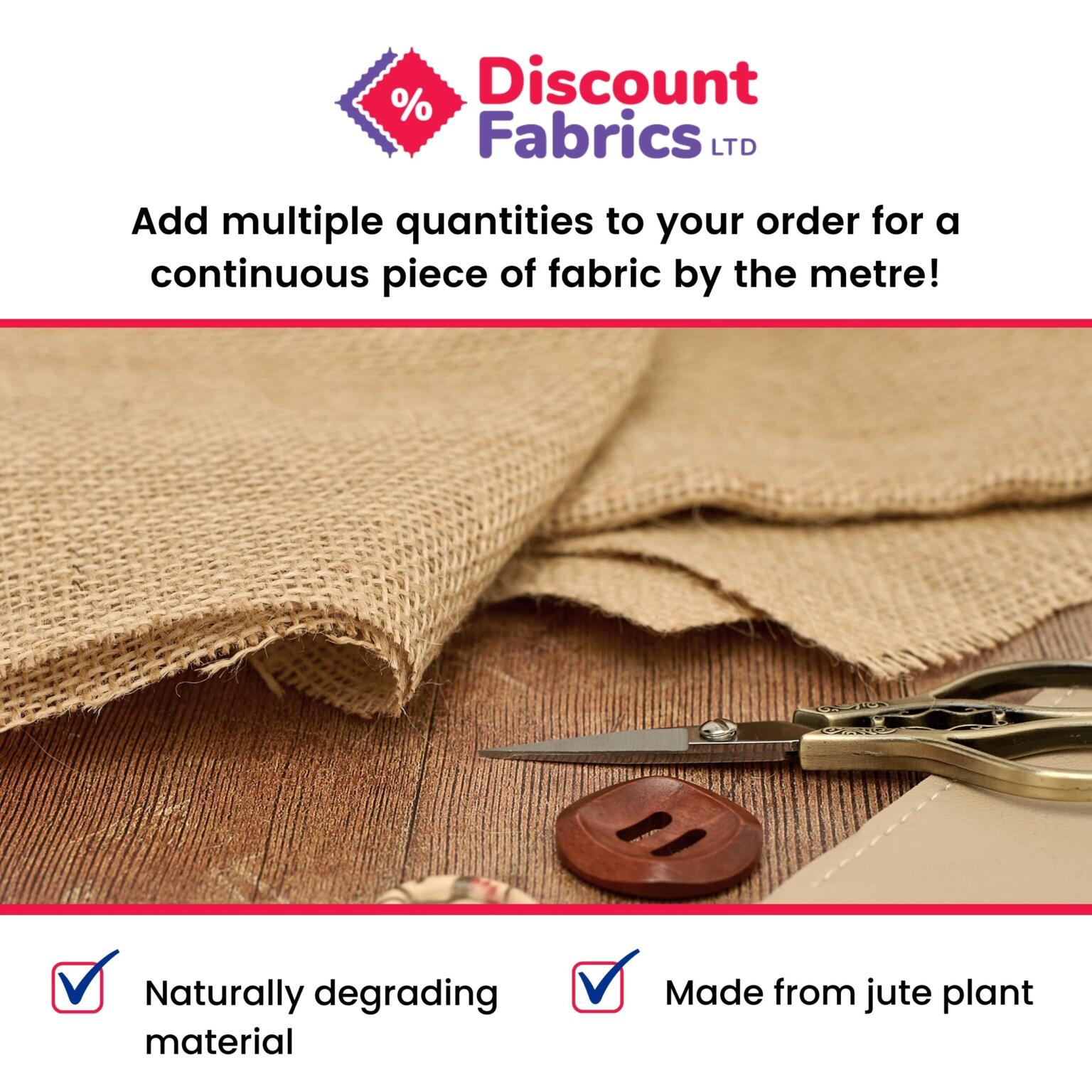 Infographic of Hessian Jute fabric showcasing the weave and sustainable fabric, bio fabric. Rustic decoration for weddings and events. Natural Hessian fabric