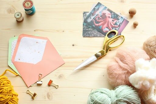 Image showing crafts from scissors to envelopes for creating crafts at home