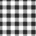 A black-and-white checkered pattern made up of alternating squares. The design has a textured appearance, with each square displaying a granular, speckled surface. The overall layout resembles a classic plaid or gingham style.