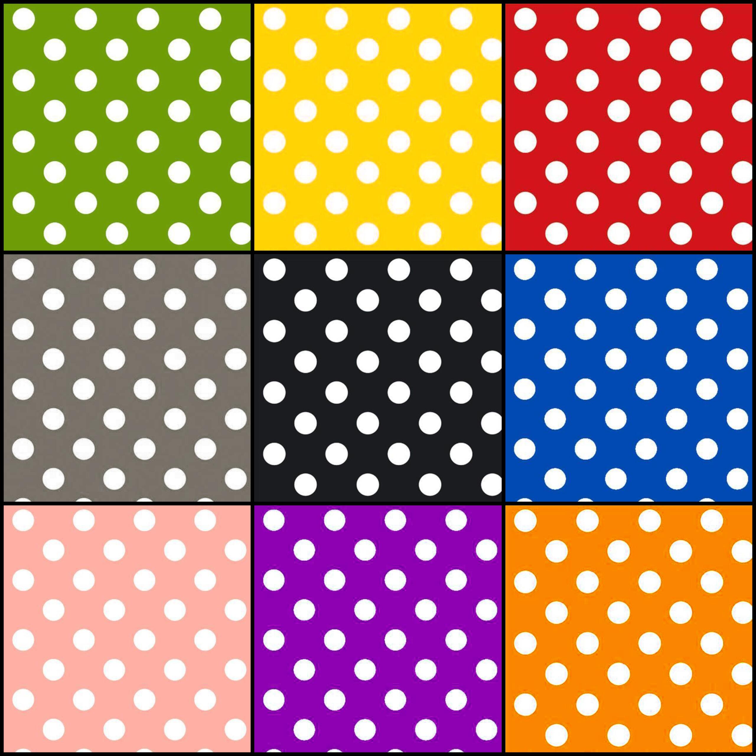 Polka Dot Table Cloth Fabric | 55 Inch Wide | PVC Plastic | - Discount ...