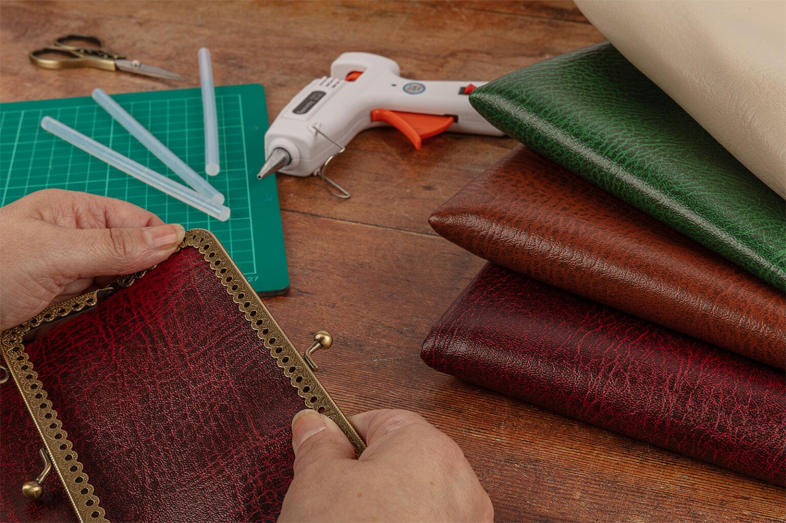 3rd Person vinyl shot of bag making