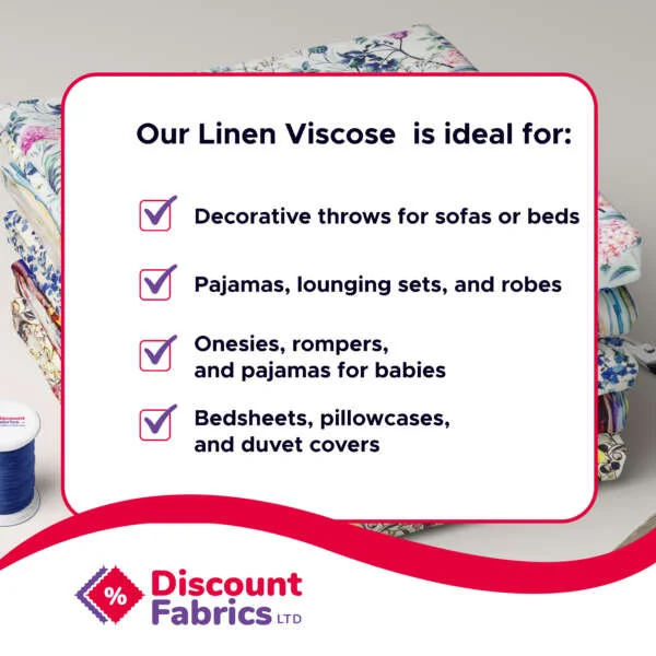 Dressmaking Fabric | Linen Fabric | Linen Viscose - Image 3