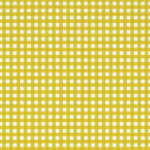A yellow and white checkered pattern with evenly spaced squares, resembling a classic gingham design. The pattern alternates between yellow and white, creating a regular, grid-like appearance.