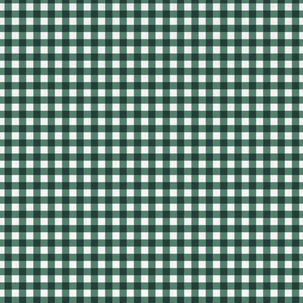 A seamless checkered pattern featuring alternating green and white squares of equal size, creating a classic gingham design. The pattern is uniform and symmetric, covering the entire image.