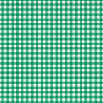 The image shows a green and white gingham pattern, consisting of interwoven horizontal and vertical lines that form a grid of equal-sized squares. The design alternates between green and white squares in a simple, classic arrangement.