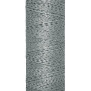 A spool of Gütermann sewing thread in a grey color. The spool is labeled with "Gütermann" at the top and indicates 100 meters or 110 yards at the bottom.