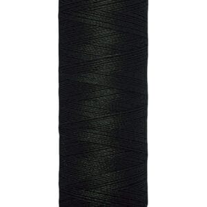A spool of Gütermann sewing thread in dark green. The spool is labeled with 100 meters and 110 yards on the bottom.