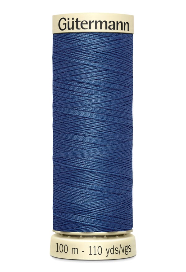 Spool of Gütermann blue sewing thread, 100 meters (110 yards).