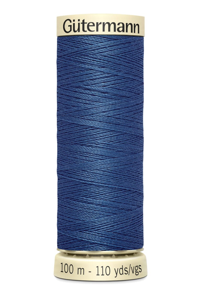 Spool of Gütermann blue sewing thread, 100 meters (110 yards).