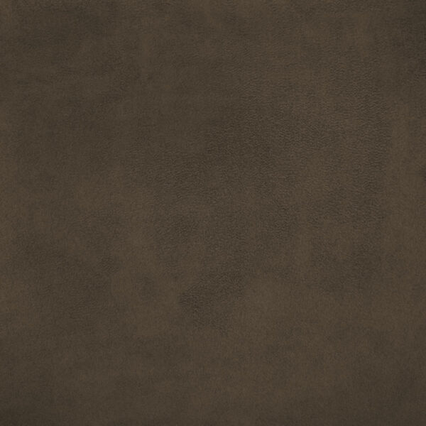 A close-up of a soft, dark brown suede texture, showing a smooth, slightly mottled surface with subtle variations in shading.