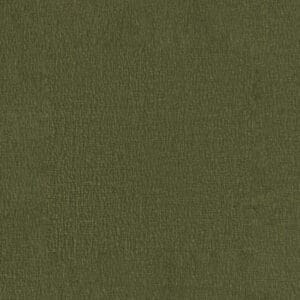 A close-up view of a textured fabric surface in olive green, showing a subtle, irregular pattern that gives it a slightly rough and tactile appearance.