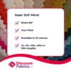 Plush Super Velvet Fabric | 60" Extra Wide | Curtains & Soft Furnishings - Image 3