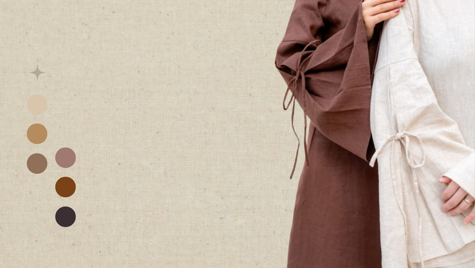 Linen and cotton dressmaking fabric for abayas