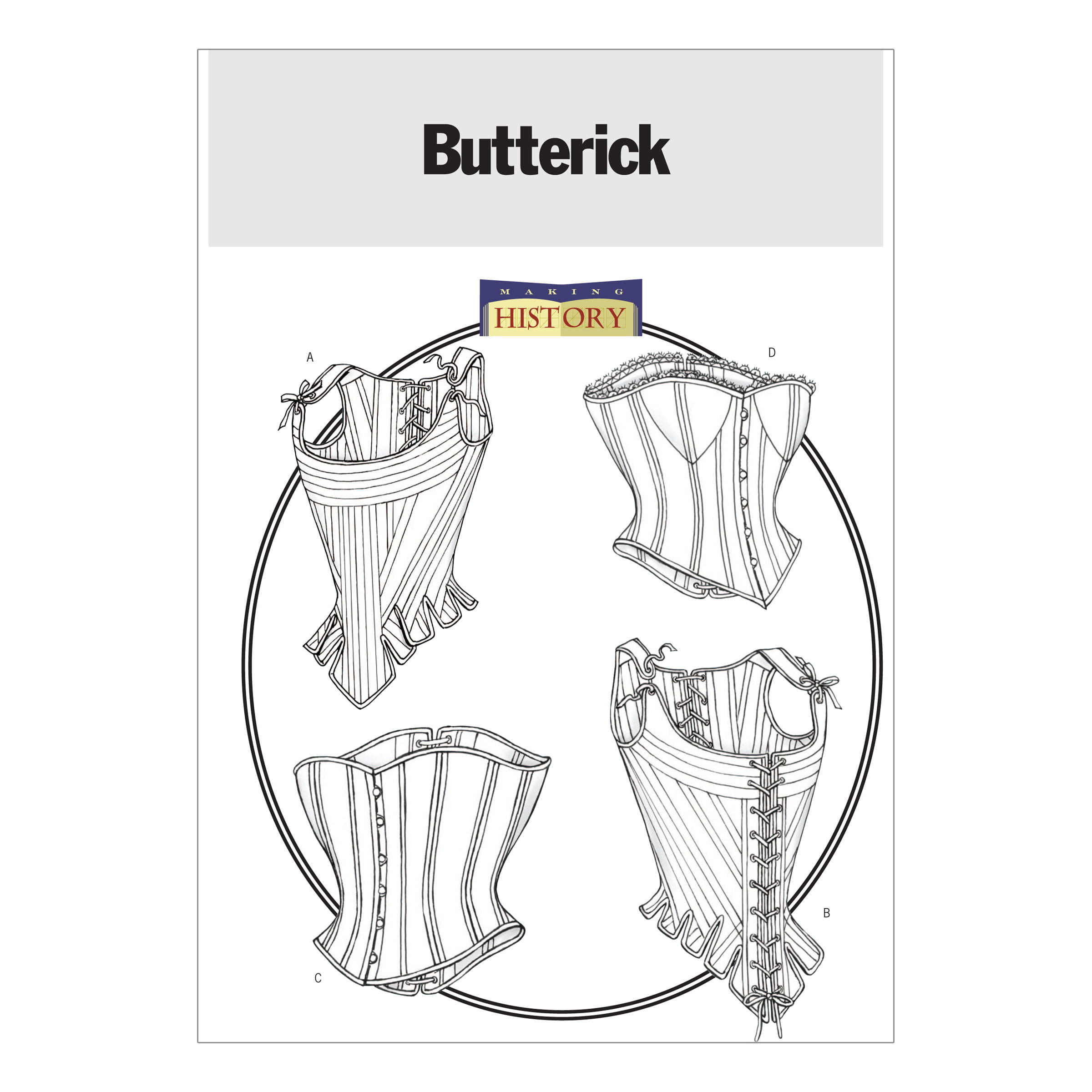 B4254_envelope_front.jpg Butterick | B4254 | Boned Stays and Corsets - Image 1