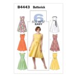Butterick | B4443 | Misses'/Misses' Petite Flared Dresses