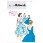 Butterick | B5748 | 1960s Misses'/Misses' Petite Flared Dresses