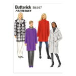 Butterick | B6107 | Misses' Stand-Up or Shawl Collar Coats
