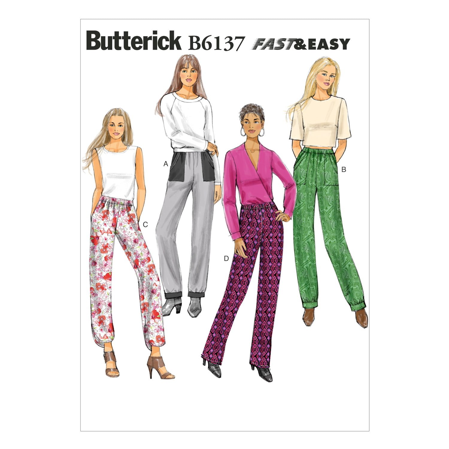 Butterick | B6137 | Misses' Elastic-Waist Pants - Image 1
