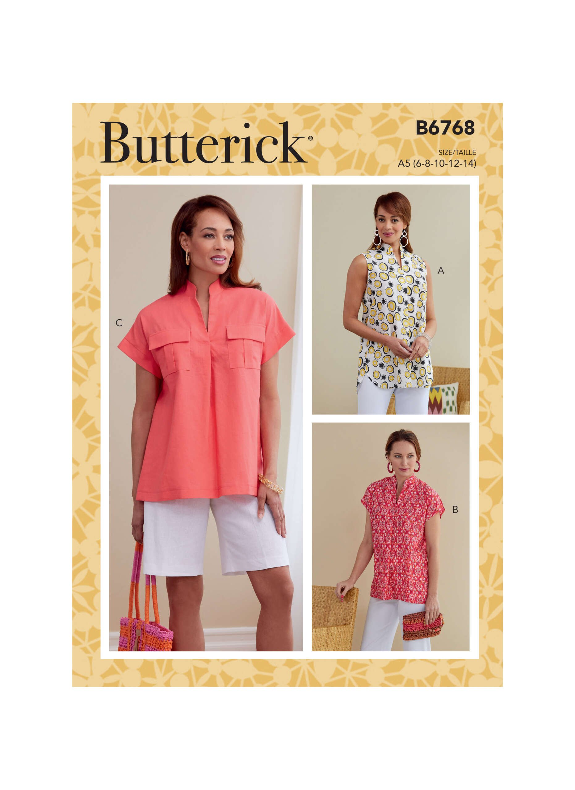 B6768_envelope_front-1-scaled-1.jpg Butterick | B6768 | Misses' Tops - Image 1