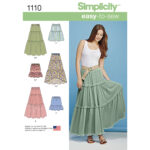 Simplicity | 1110 | Misses' Tiered Skirt with Length Variations