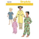 Simplicity | 1572 | Toddlers' & Child's Loungewear and Robe