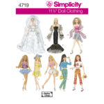 Simplicity | 4719 | for 11-1/2" Doll Clothes
