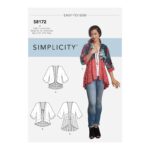 Simplicity | S8172 | Misses' Fashion Kimonos with Length, Fabric and Trim Variations