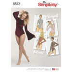 Simplicity | 8513 | Misses' Knit Bodysuits