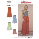 Simplicity | 8605 | Misses' Pull-On Skirt and Pants