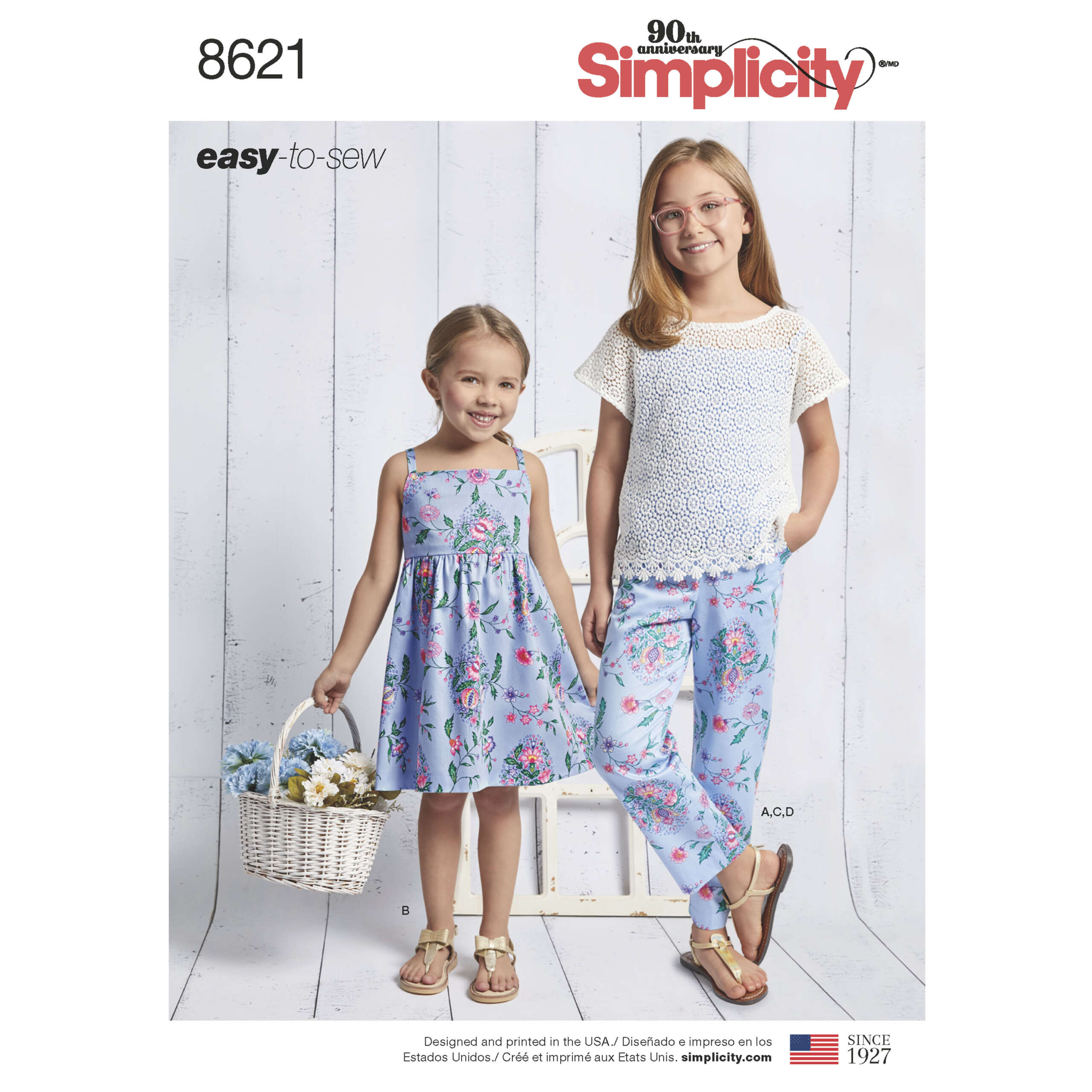 S8621_envelope_front-scaled-1.jpg Simplicity | 8621 | Child's & Girls' Dress, Top, Pants and Camisole - Image 1