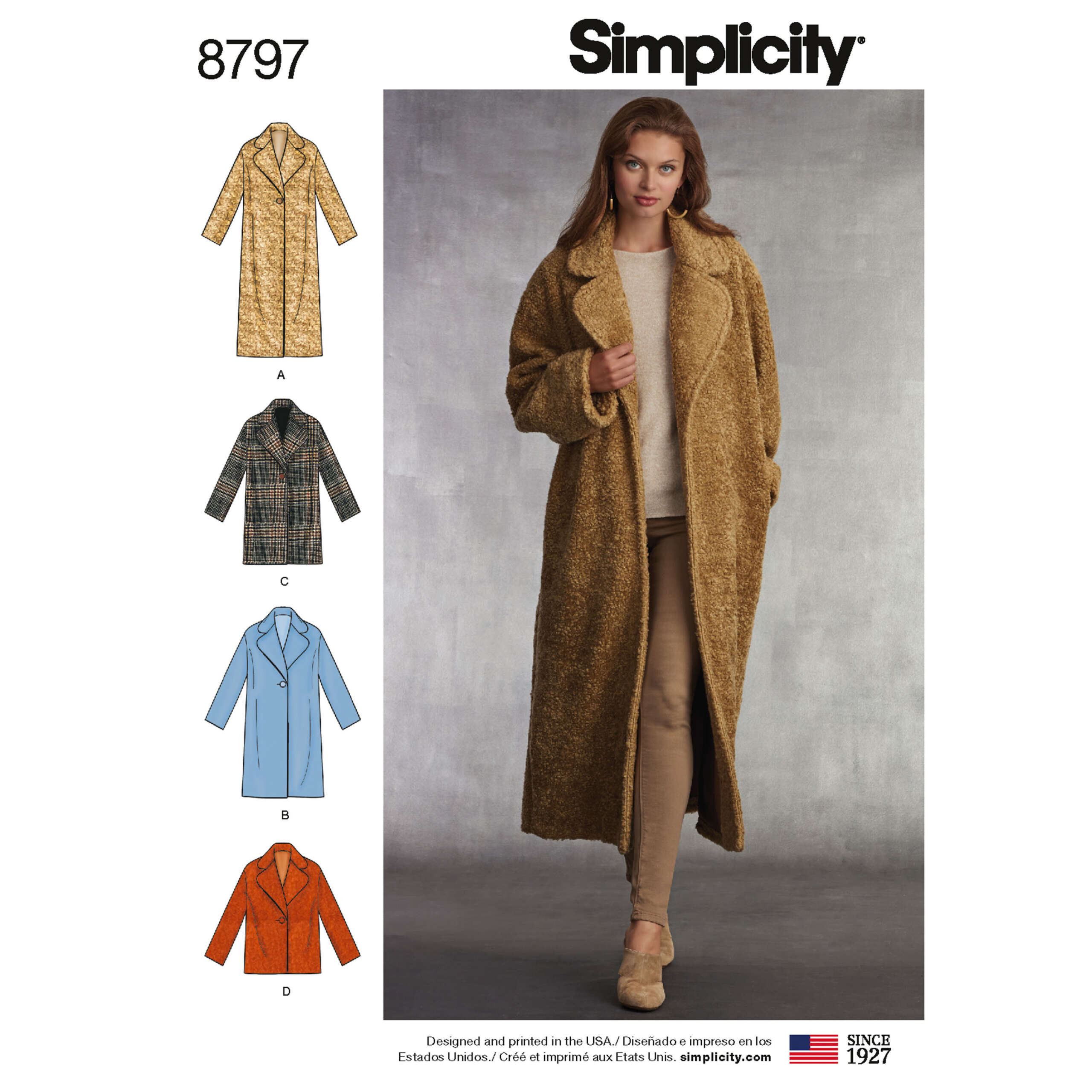 S8797_envelope_front-scaled-1.jpg Simplicity | 8797 | Misses' Loose-Fitting Lined Coat - Image 1