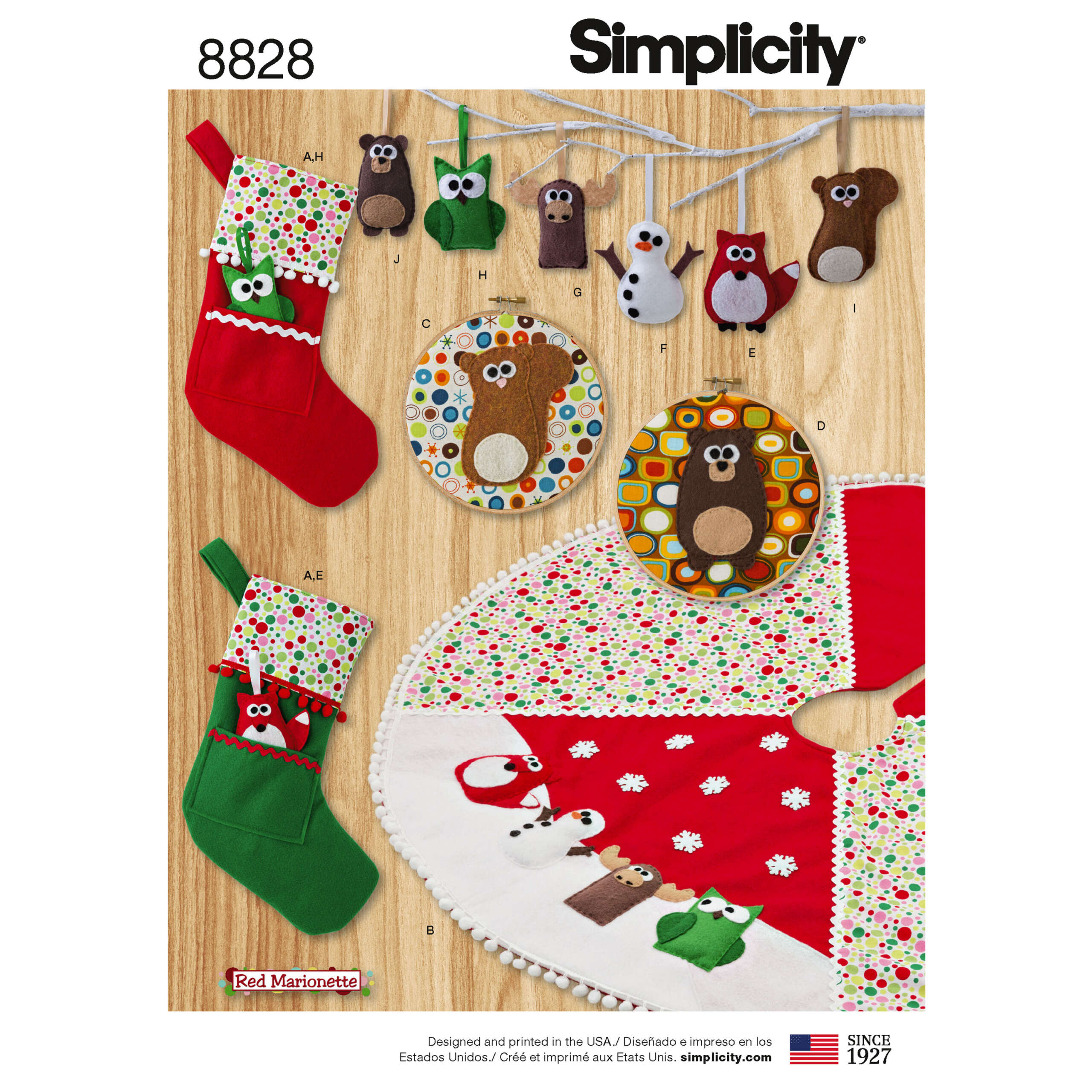 S8828_envelope_front-scaled-1.jpg Simplicity | 8828 | Animal Holiday Décor - Image 1