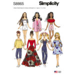 Simplicity | S8865 | 11 1/2" Fashion Doll Clothes