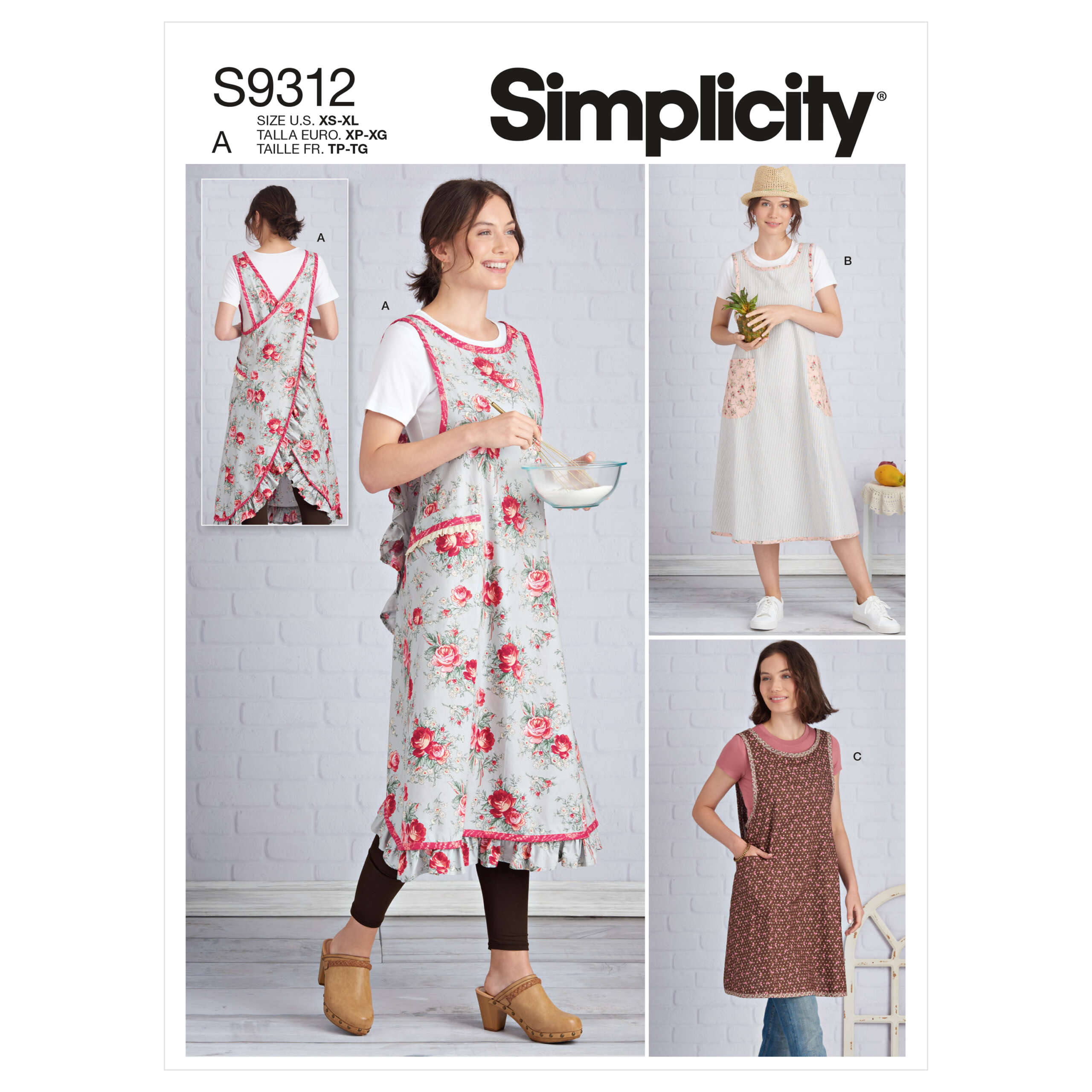 S9312_envelope_front-1-scaled-1.jpg Simplicity | S9312 | Misses' Aprons - Image 1