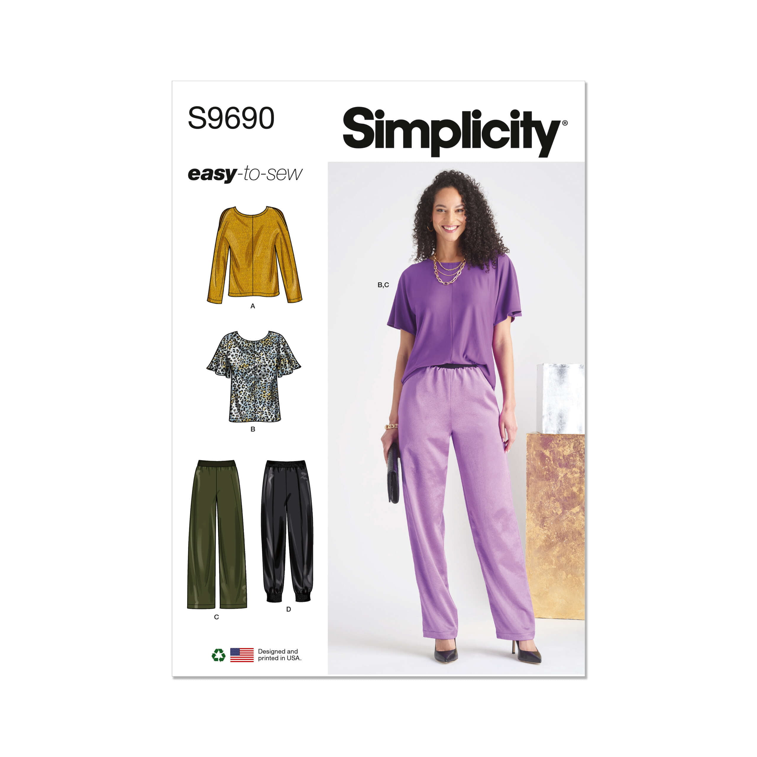 S9690_envelope_front-scaled-1.jpg Simplicity | S9690 | Misses' Tops and Pull-On Pants - Image 1