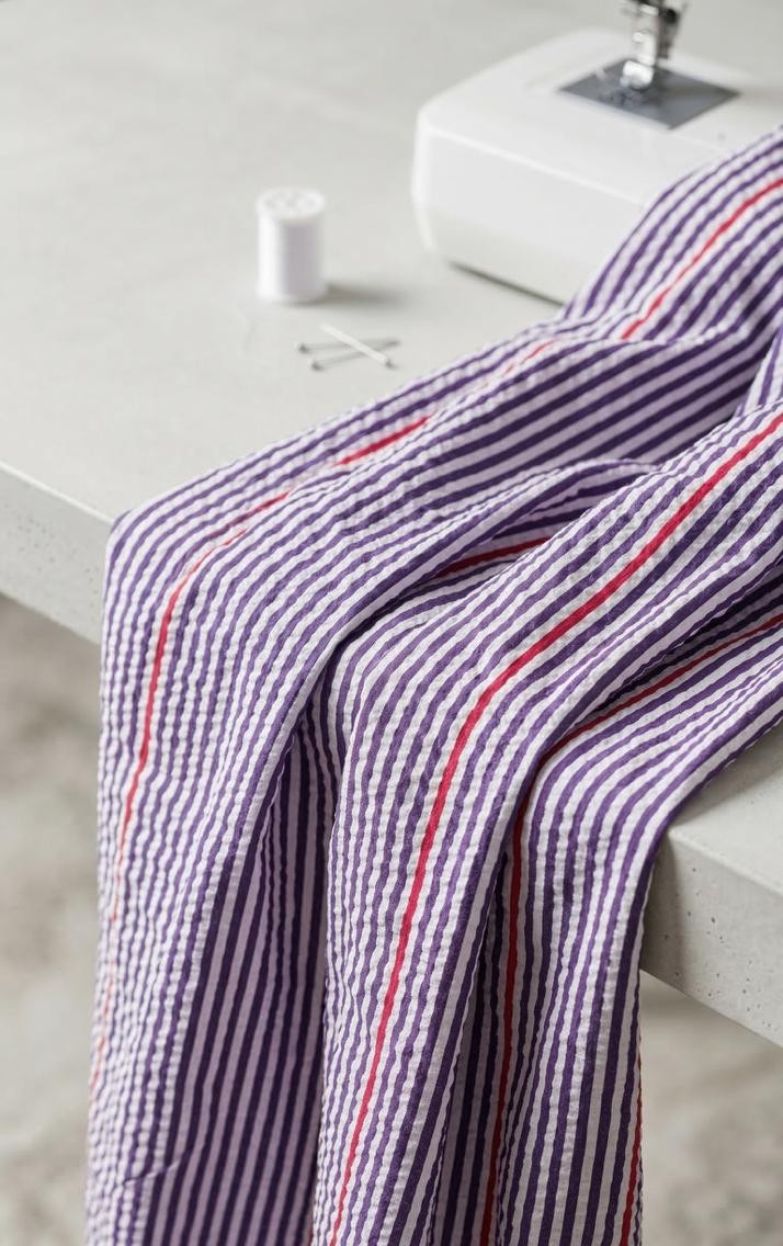 Seersucker fabric — textured, puckered and wonderfully airy for warm weather dressmaking