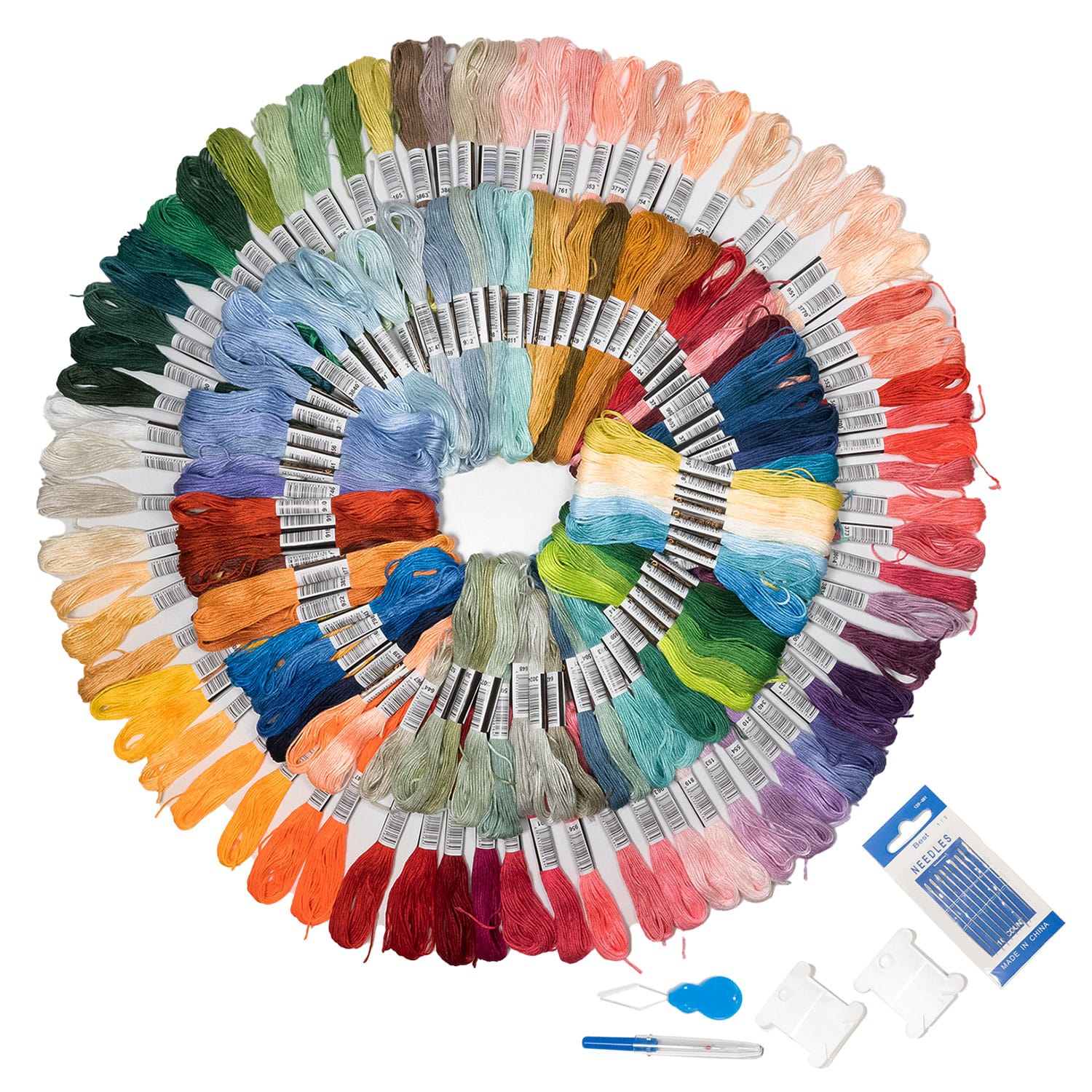Embroidery-Threads-Silhouette.jpg Embroidery Thread Set | 150 Piece Embroidery Kit - Image 1