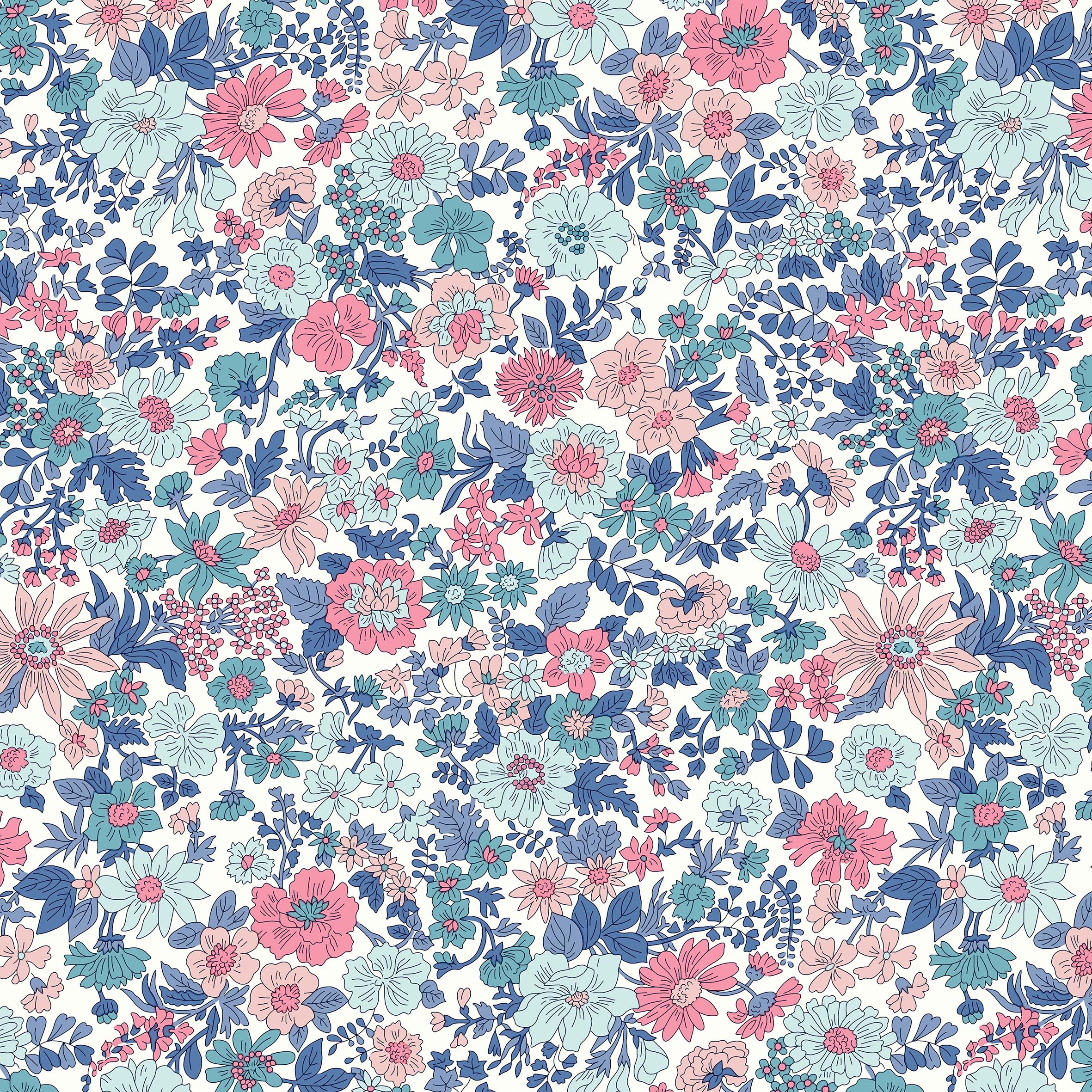 Liberty Emily Annabella Lasenby Cotton Pink colourway