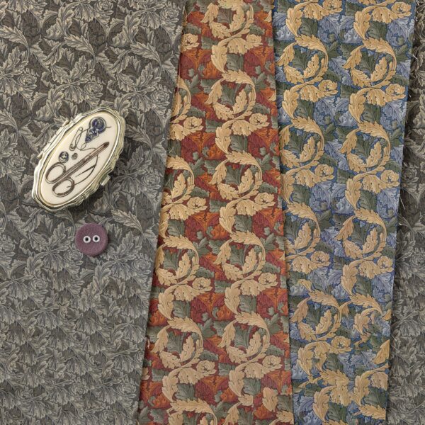 William Morris Acanthus | Printed Velvet Fabric | 320gsm Curtains & Light Upholstery