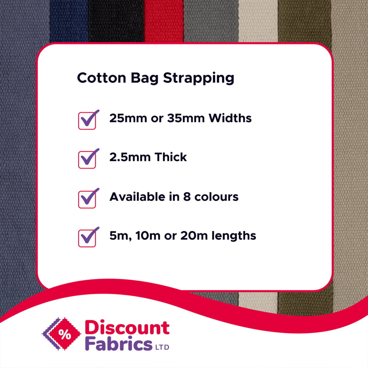 Bag Strap | Cotton Material | Cotton Strap - Image 2