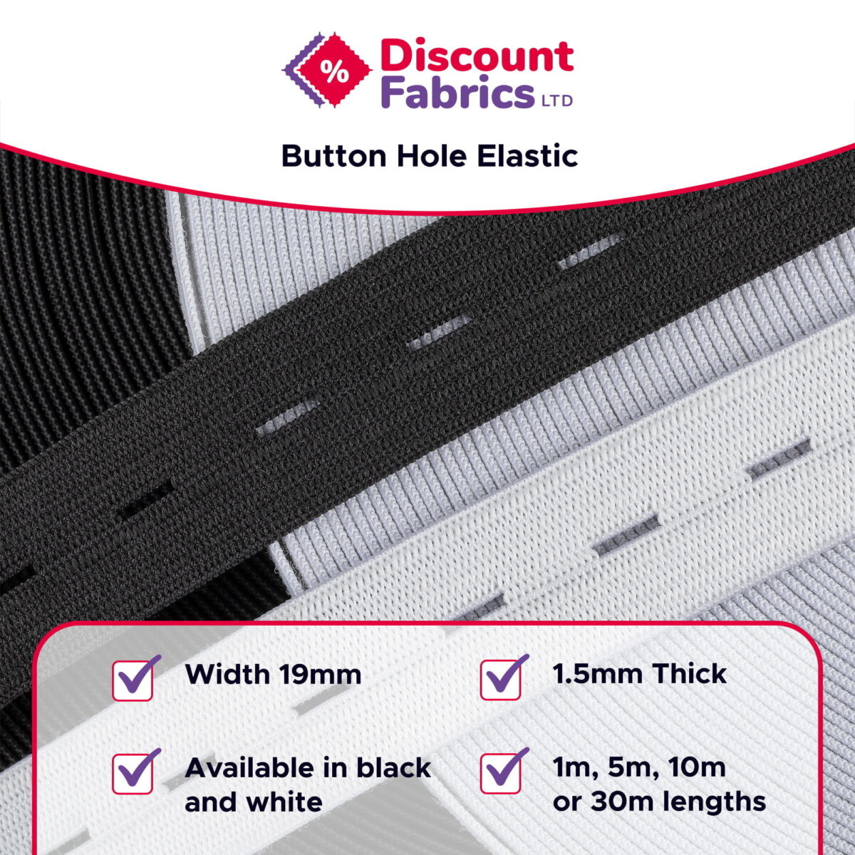 Elastic Cord | Elastic for Sewing |Button Hole Elastic - Image 2
