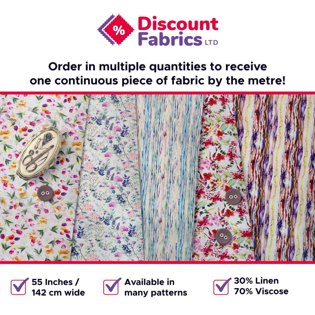Dressmaking Fabric | Linen Fabric | Linen Viscose - Image 4