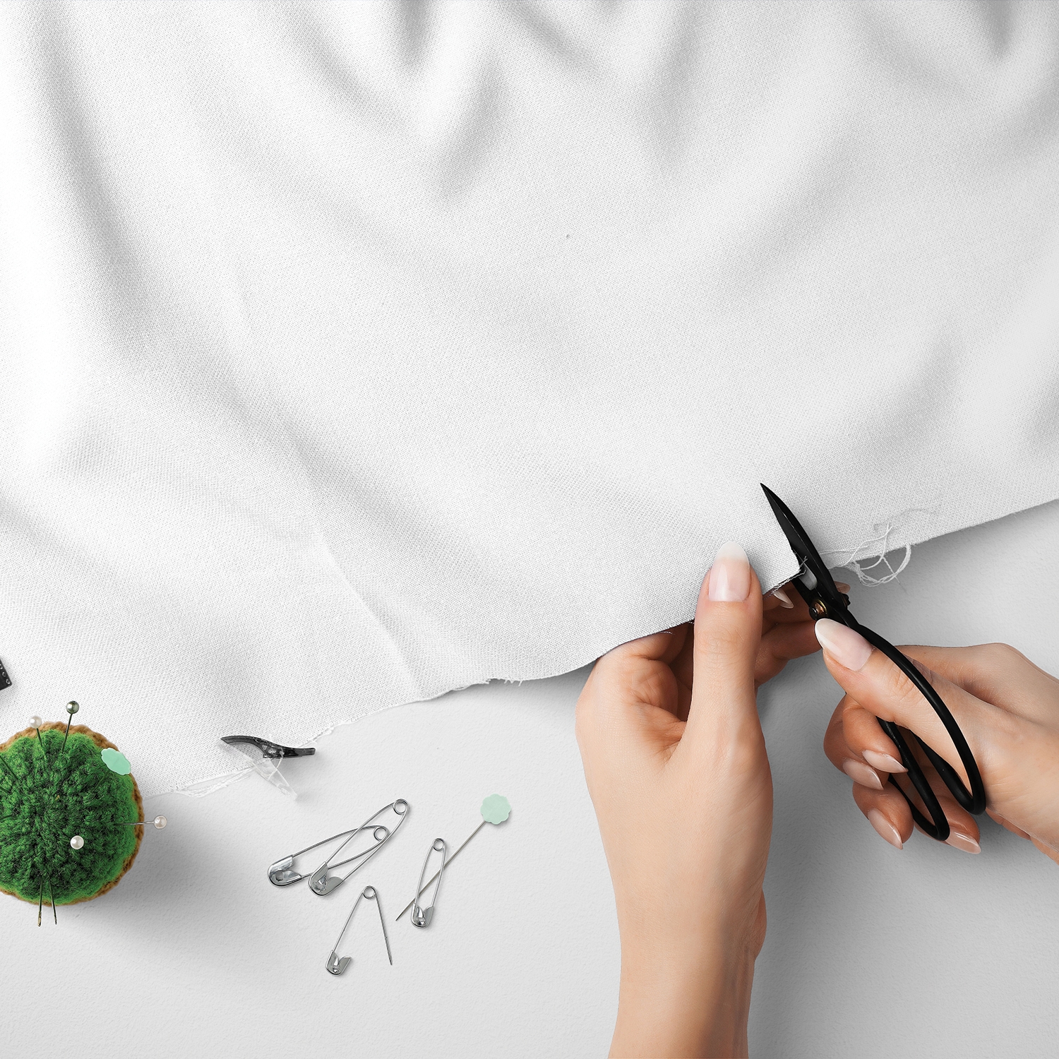Cotton fabric in spring colours — breathable, versatile and ideal for dressmaking beginners