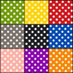 Polka Dot Table Cloth Fabric | 55 Inch Wide | PVC Plastic