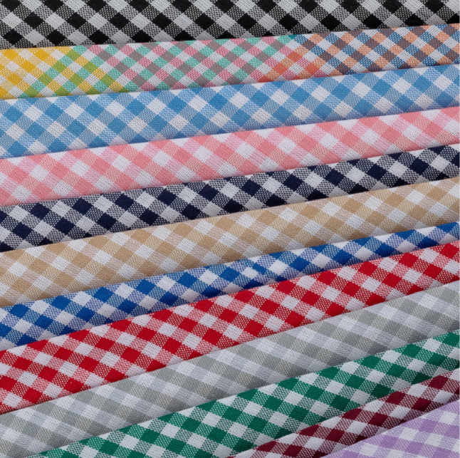 Rainbow Gingham Bias Binding close-up