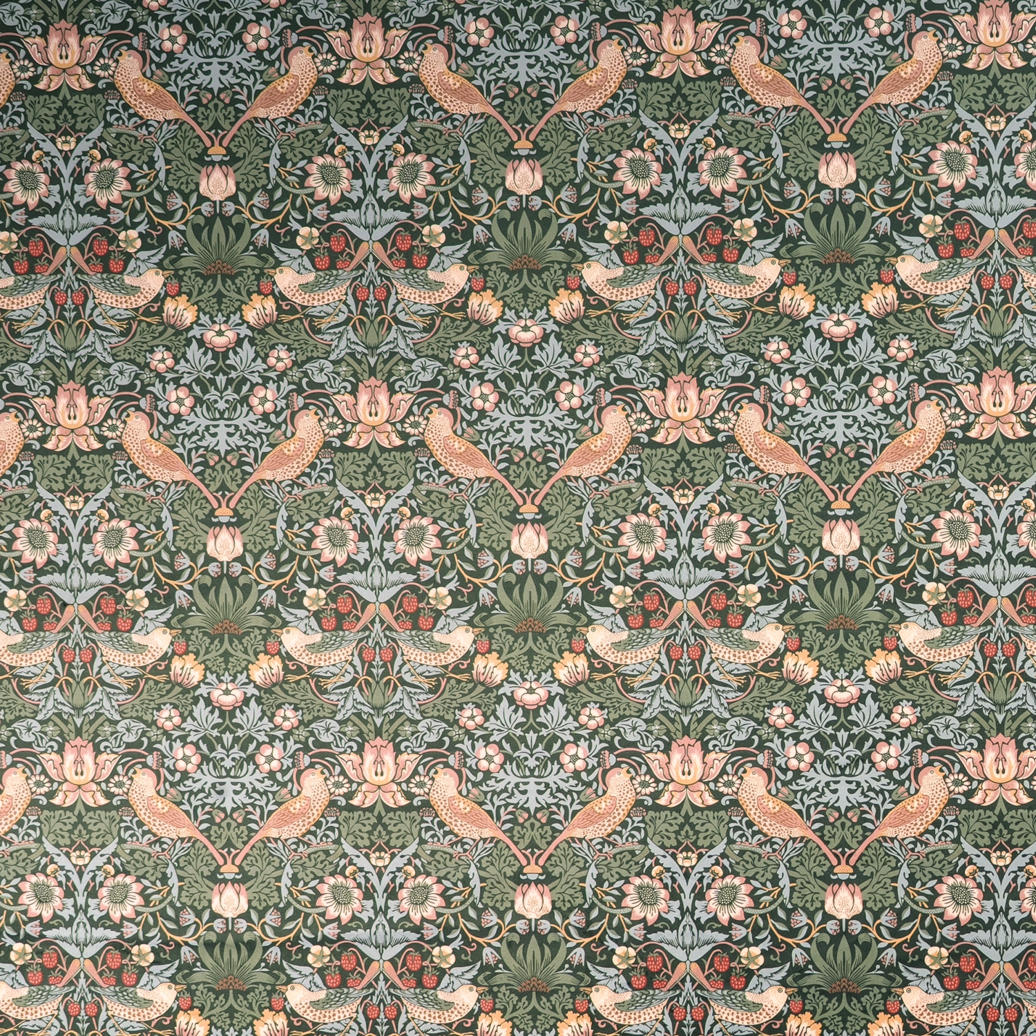 William Morris Strawberry Thief Printed Velvet